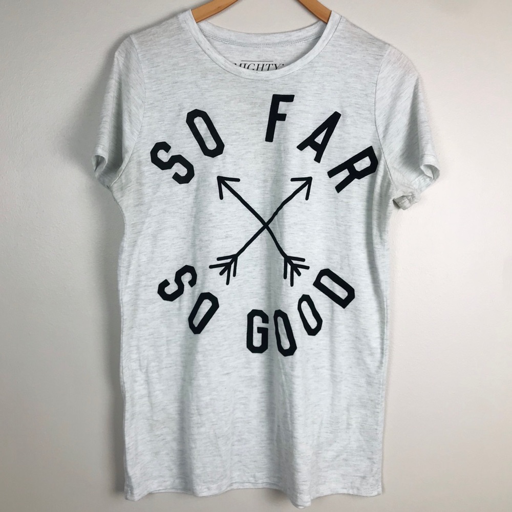 4x$20** MIGHTY FINE lightweight soft grey t-shirt